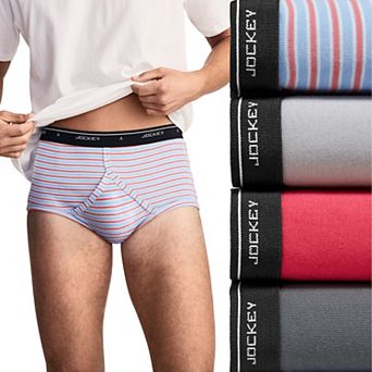 Men's Jockey® 4-pack Classic Knit Full-Rise Cotton Briefs