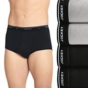 Jockey 292136 Men's Cotton Full-Rise Brief 4-Pack Underwear Size