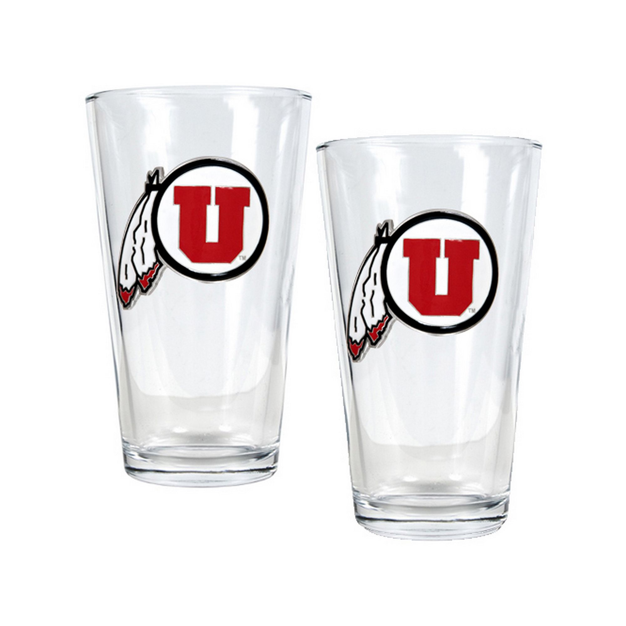 Utah Utes 2-pc. Pint Glass Set, Ute Team