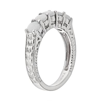 Celebration Gems Sterling Silver Opal Five-Stone Ring