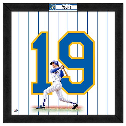 Robin Yount Framed Jersey Photo