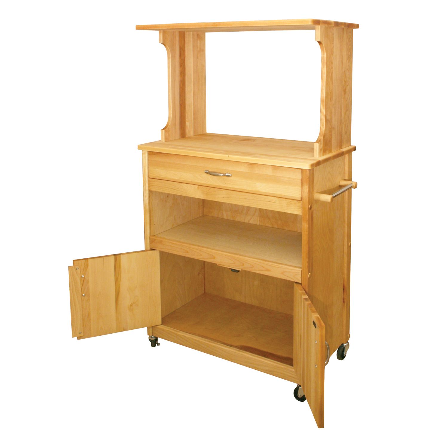 Catskill Craftsmen Natural Finish Microwave Cart   1267099