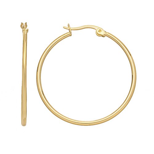 14k Gold Plated Hoop Earrings