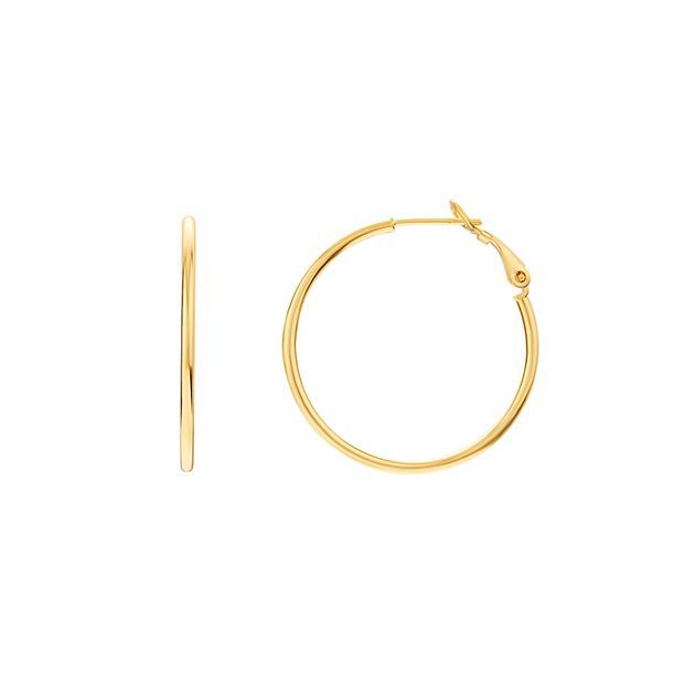 14k Gold Platted Hoop Earrings