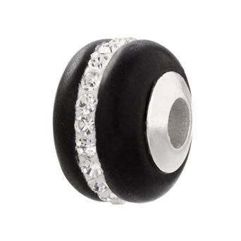 Individuality Beads Sterling Silver Crystal Striped Glass Bead