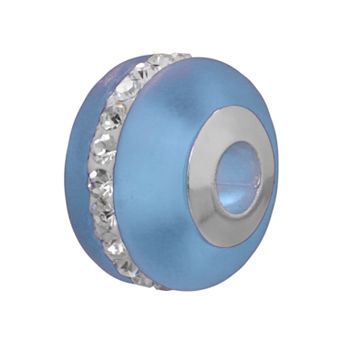 Individuality Beads Sterling Silver Crystal Striped Glass Bead