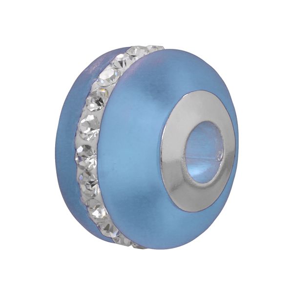 Individuality Beads Sterling Silver Crystal Striped Glass Bead