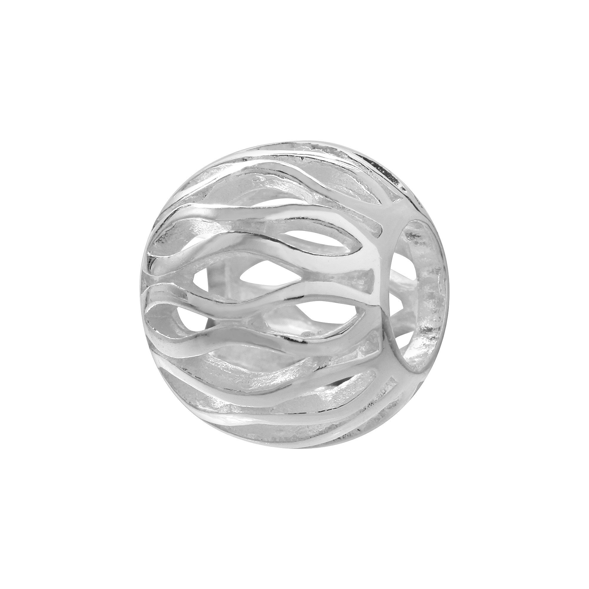 Individuality Beads Sterling Silver Openwork Bead, Womens
