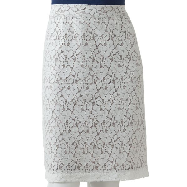 Kohls white pencil skirt store
