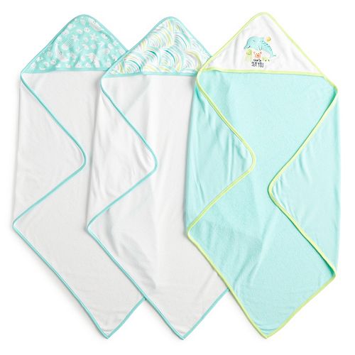 Just Born 3pk. Terry Hooded Towels