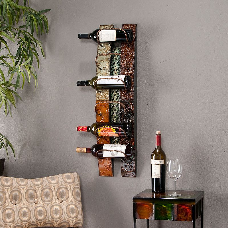 93603147 Adriano 6-Bottle Wall-Mount Wine Rack, Multicolor, sku 93603147