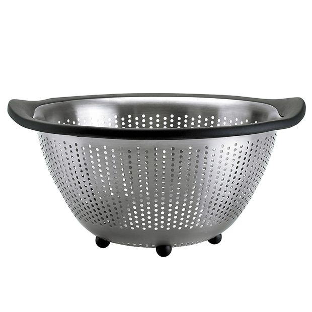 OXO Good Grips 3-Piece Stainless Steel Mixing Bowl Set - Blue/Gray, 4.7L &  Good Grips Stainless Steel 5 qt./ 4.7 L Colander
