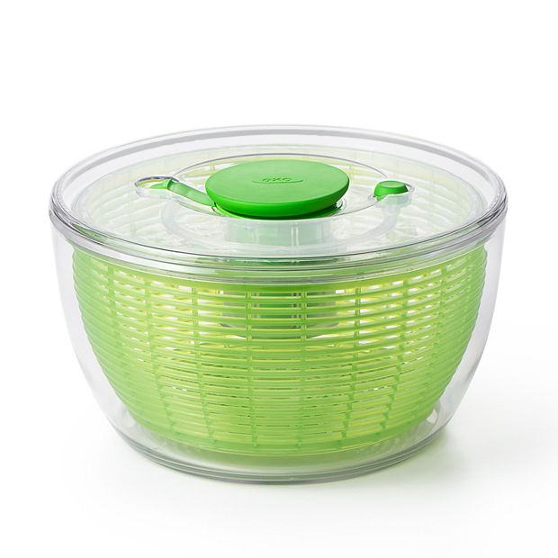 OXO Good Grips Glass Salad Spinner, Large/6.22 Quart, Clear