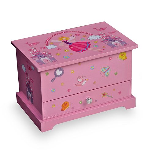 Mele & Co. Wood Musical Ballerina Jewelry Box