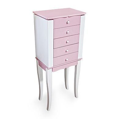 Mele and Co Chauncey Girls Wood Jewelry Armoire