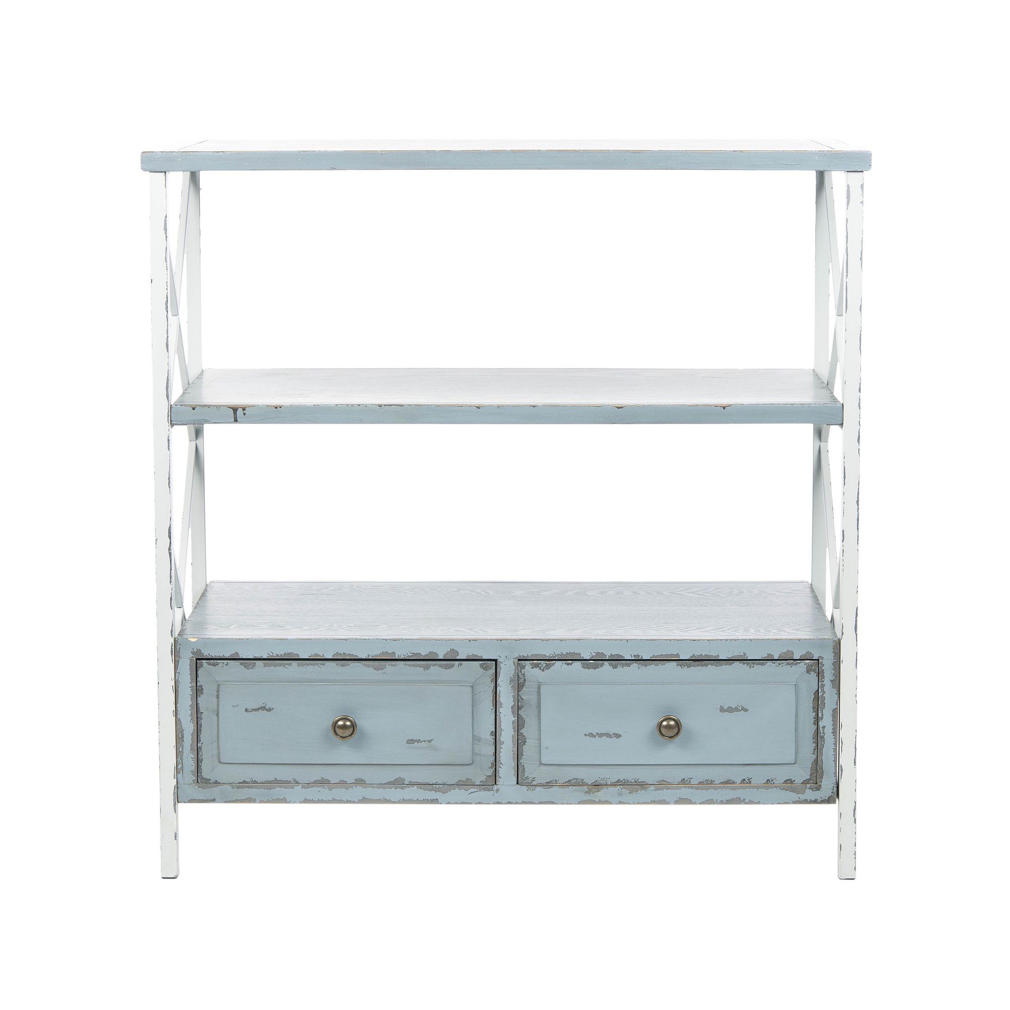 Safavieh Chandra Distressed Finish Console Table, Blue White