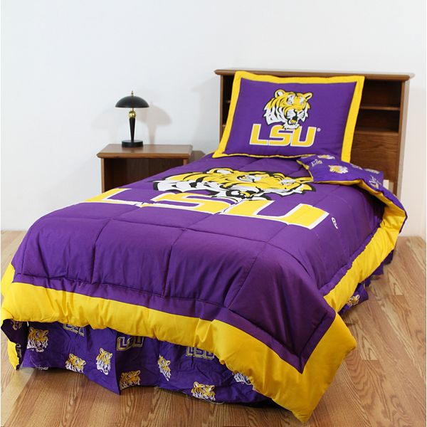 Lsu Tigers Reversible Comforter Set King, Lsu Queen Bedding Set