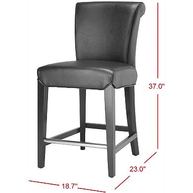 Safavieh Seth Leather Counter Stool