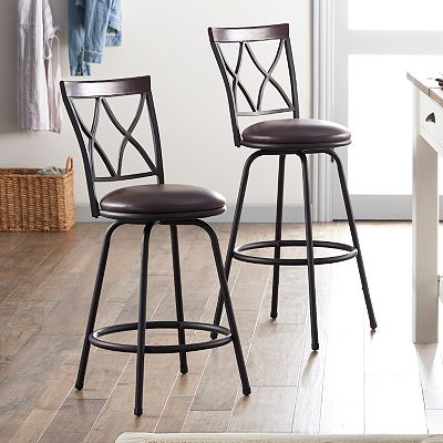 BRAND NEW!!! Adjustable Swivel 2 Piece Stools Set!!! Org Price newest $150