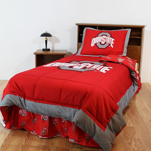 Ohio State Buckeyes Reversible Comforter Set King