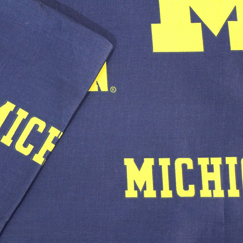 Michigan Wolverines Printed Sheet Set - Queen, Team