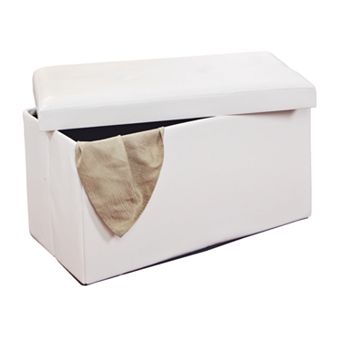 Kennedy Home Collection 16" x 30" Folding Storage Ottoman