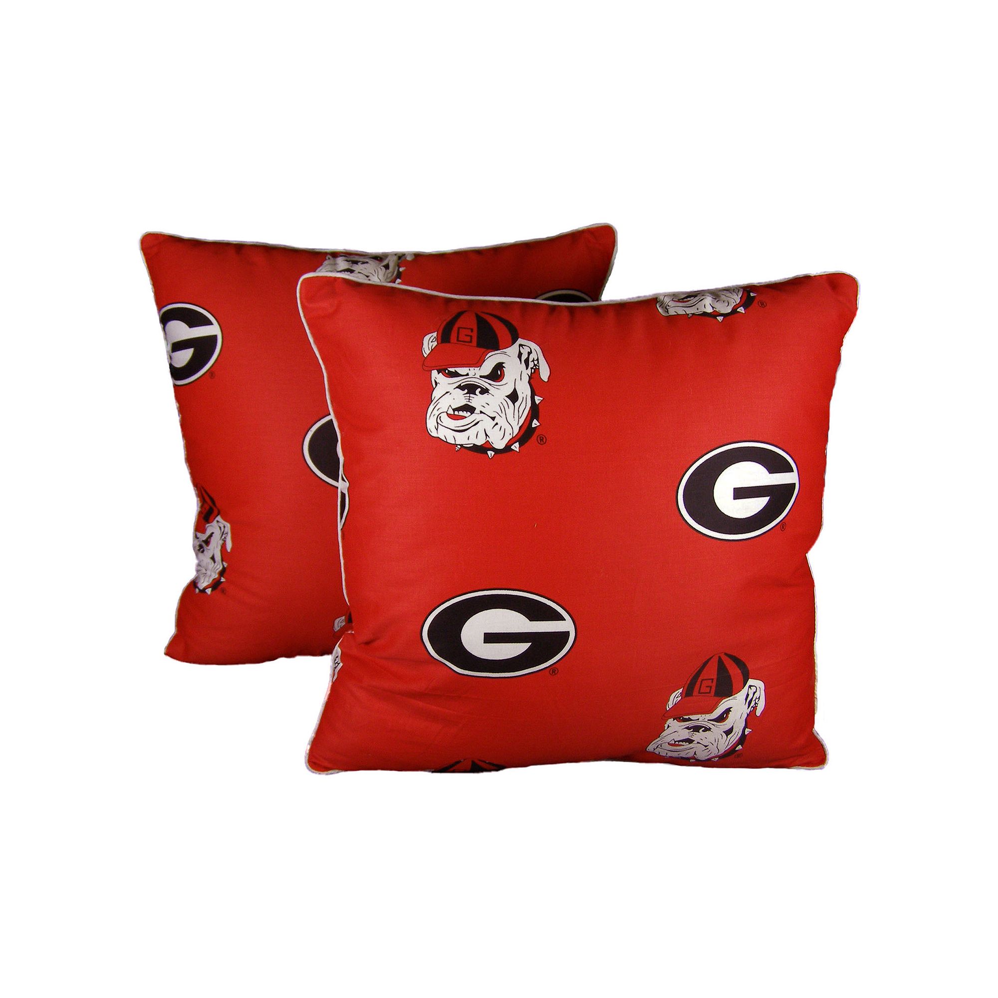 Georgia Bulldogs Decorative Pillow Set, Team