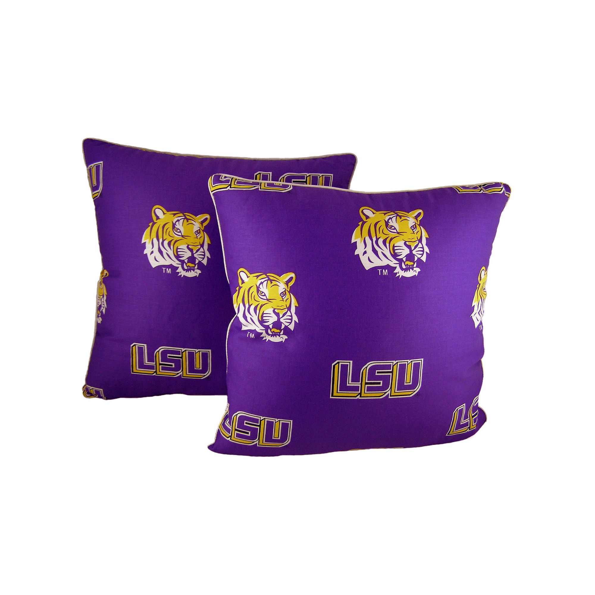 LSU Tigers Decorative Pillow Set, Team
