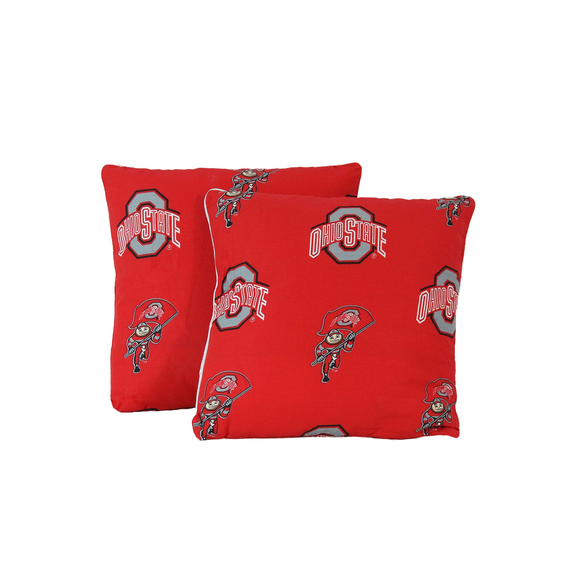 Ohio State Buckeyes Decorative Pillow Set, Team