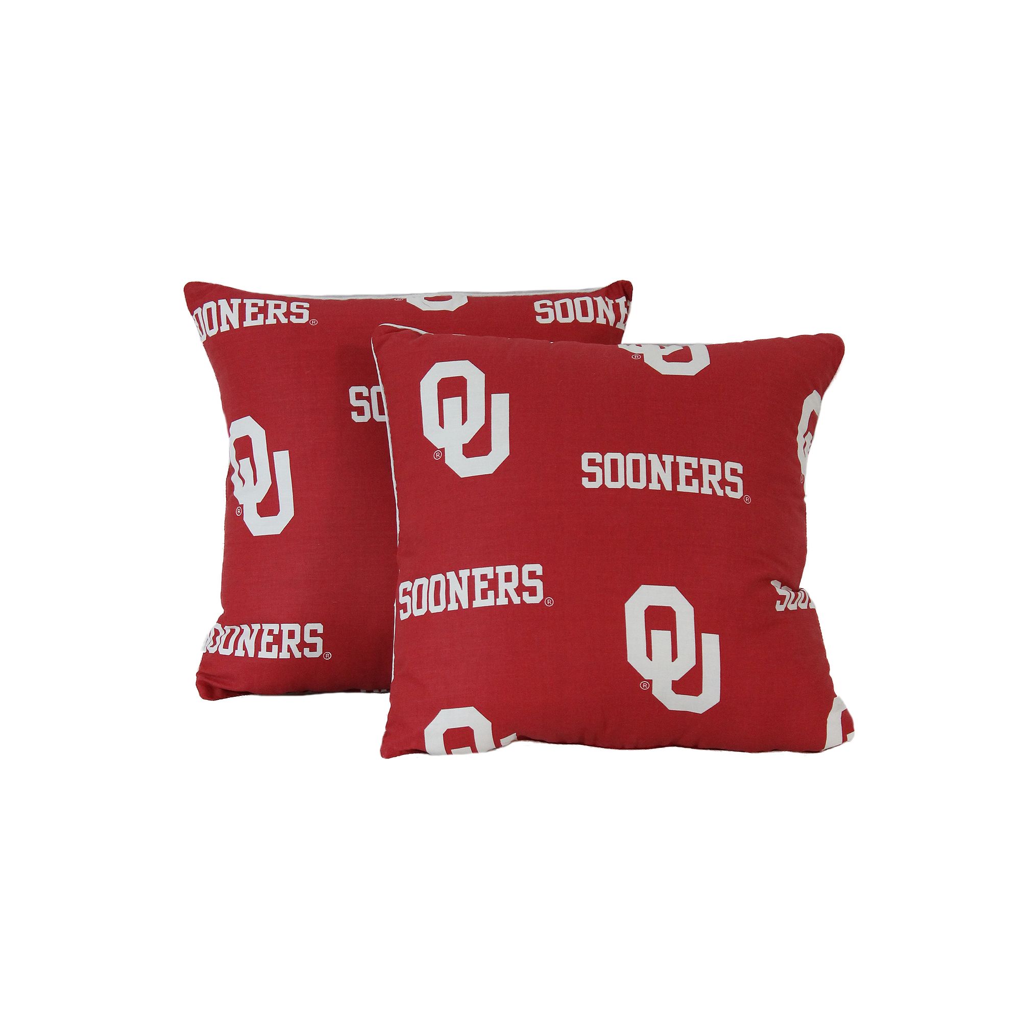 Oklahoma Sooners Decorative Pillow Set, Team