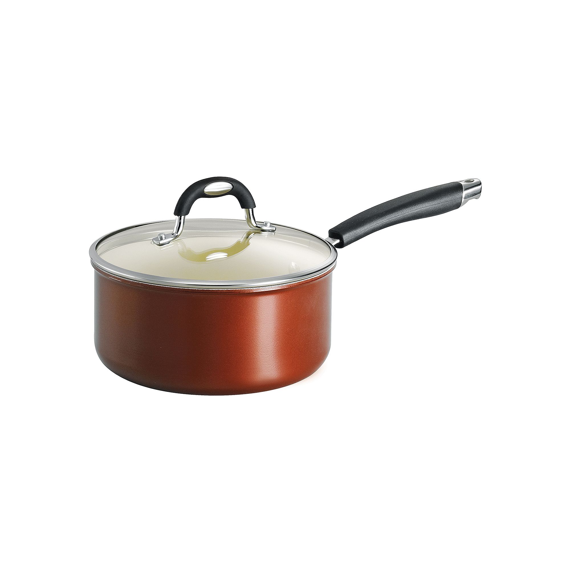 Tramontina Ceramica 3-qt. Porcelain Enamel Covered Saucepan, Grey Copper