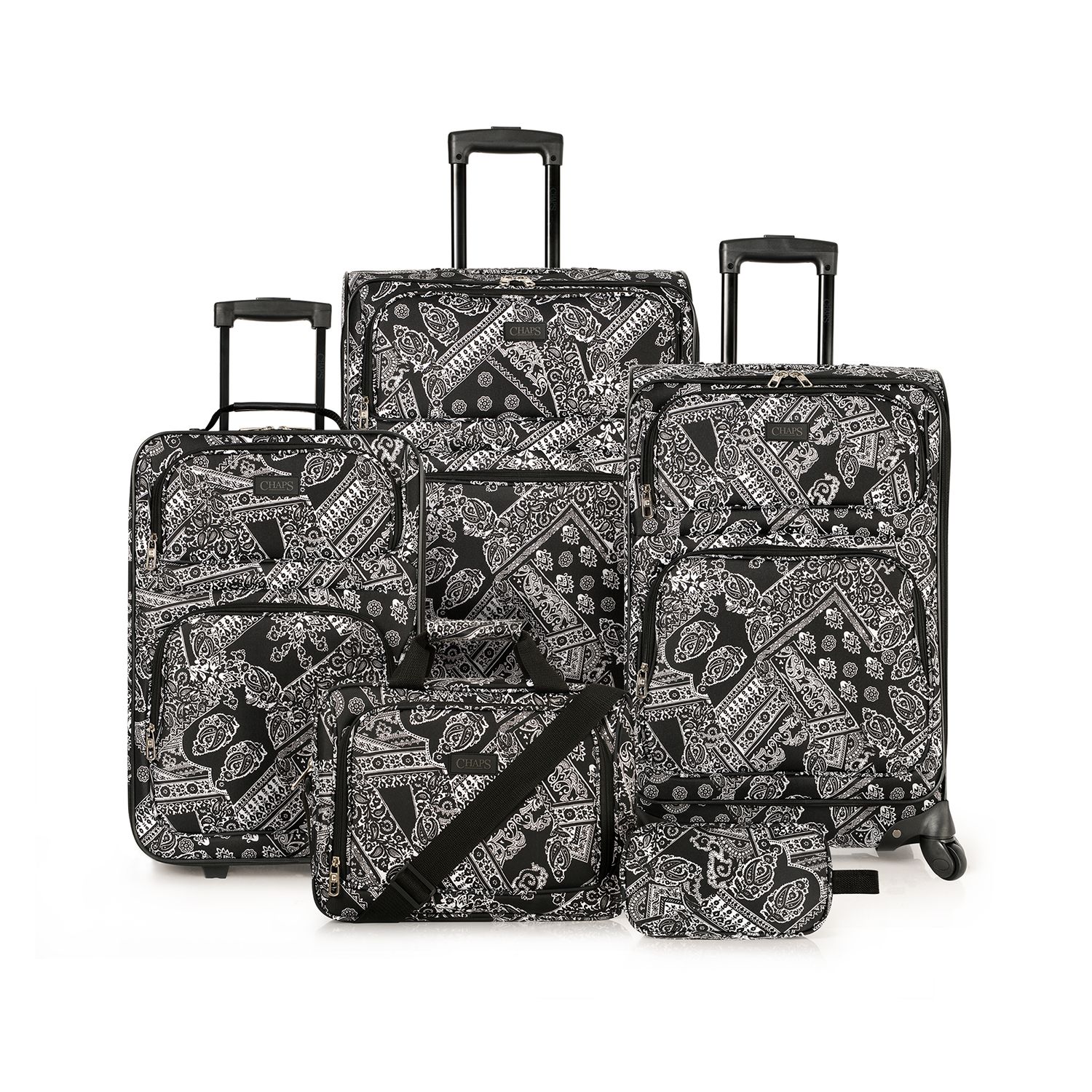 kohls chaps 5 piece luggage