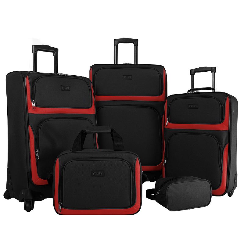 UPC 047505004454 Chaps Alvaston 5 Piece Luggage Set Black 5 PC SET upcitemdb