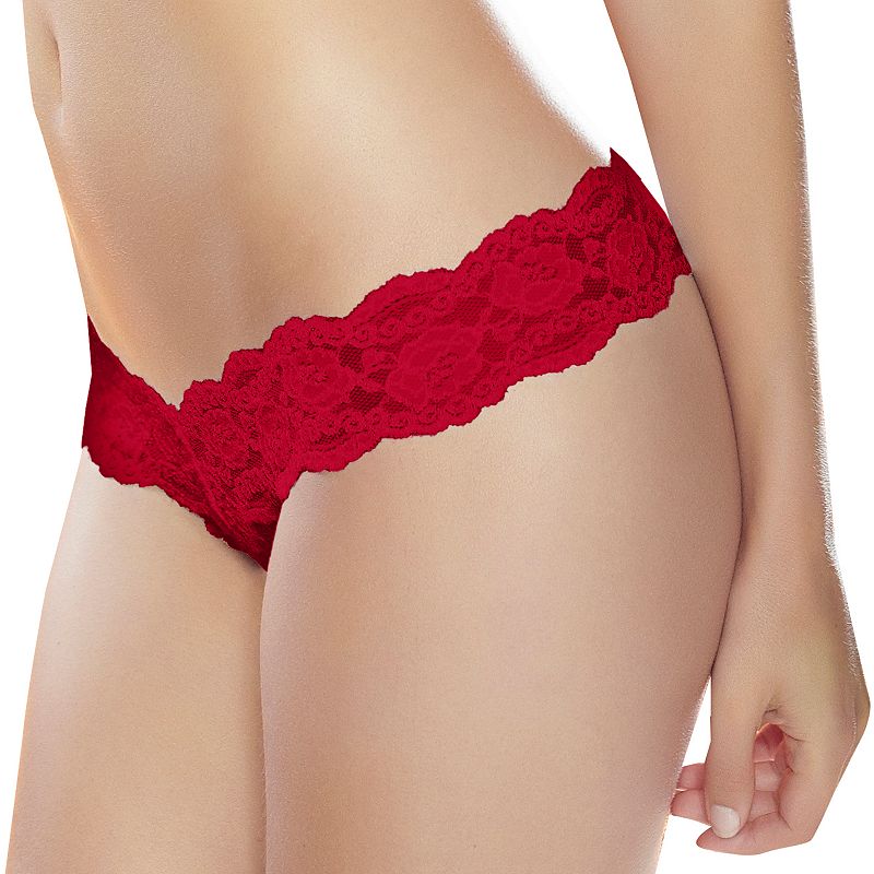 UPC 885478000819 product image for Jezebel Posh Lace Thong - Women's, Size: Medium, Red | upcitemdb.com