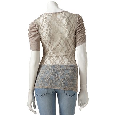 Derek Heart Lace Back Top - Juniors