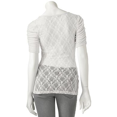Derek Heart Lace Back Top - Juniors