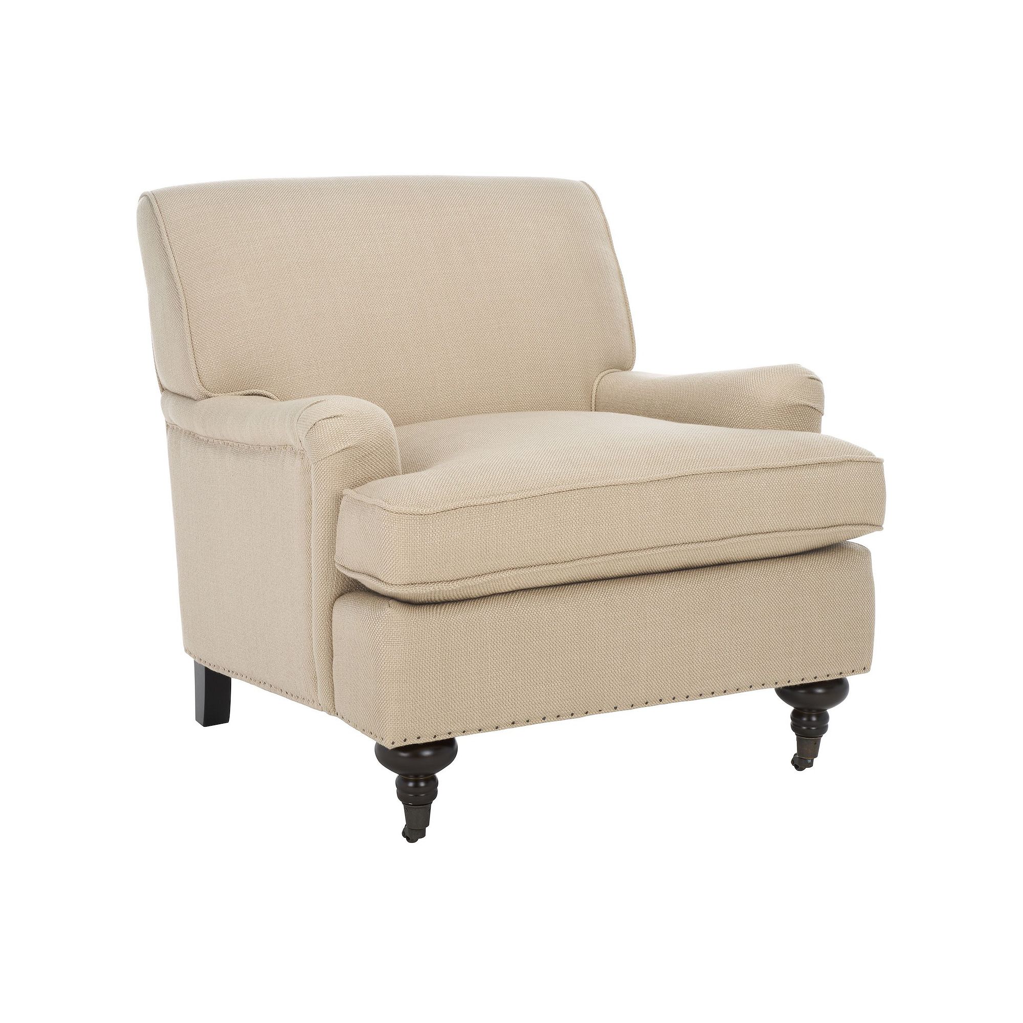 Safavieh Chloe Linen Club Chair, Brown