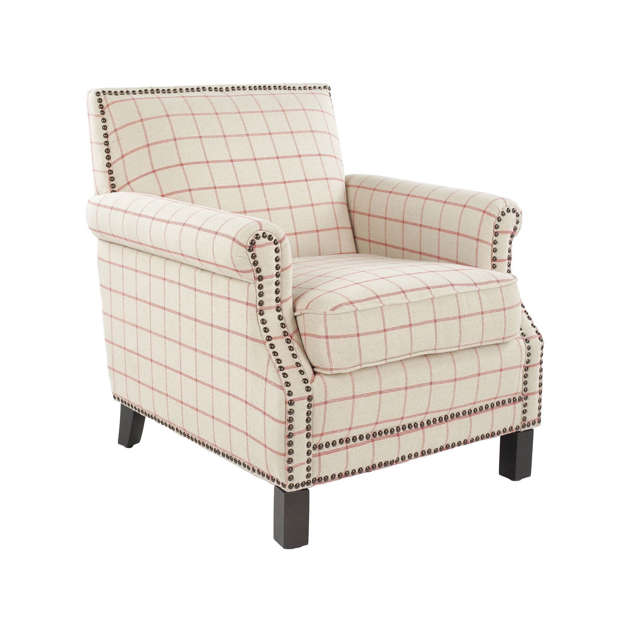 Safavieh Easton Club Plaid Chair, Beige