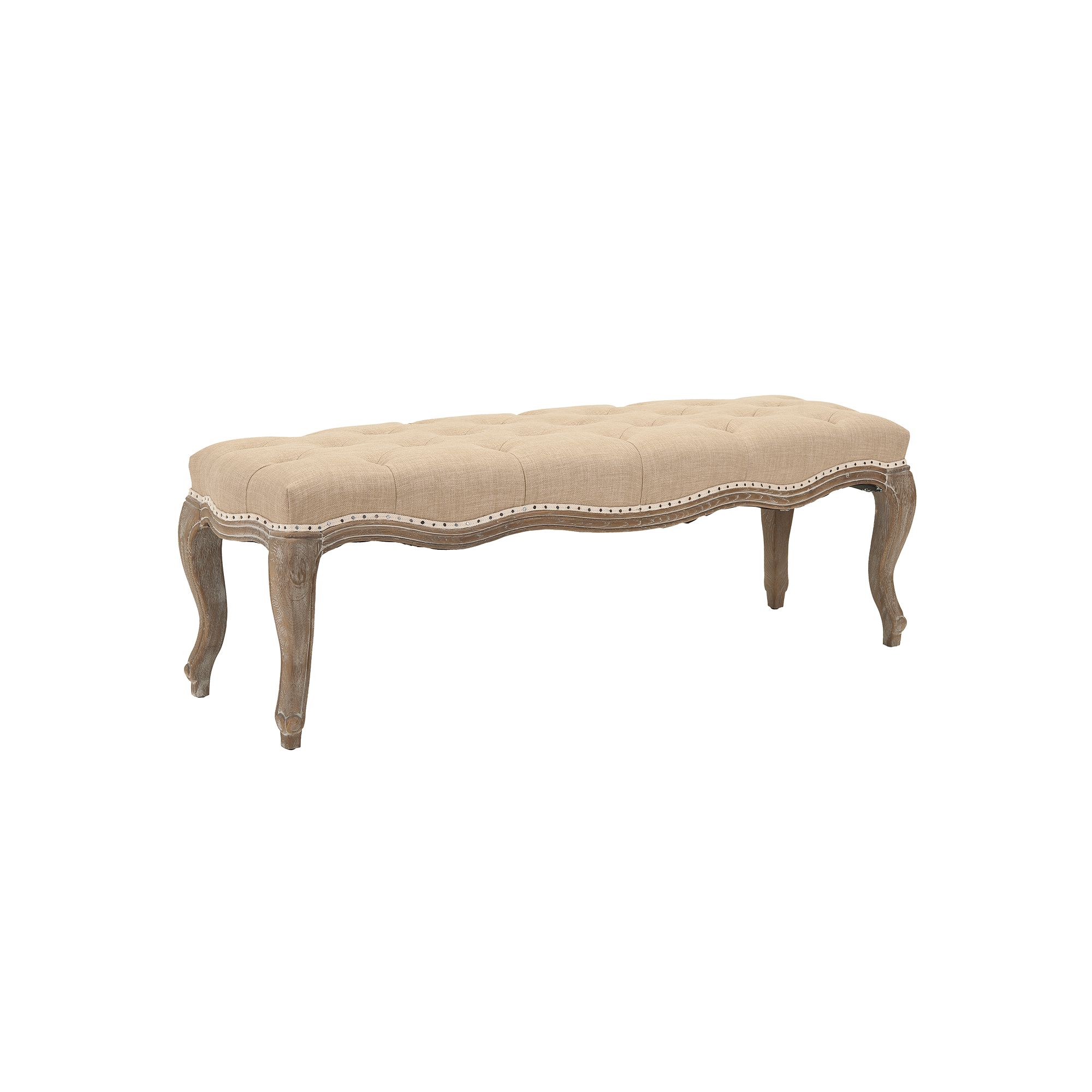 Safavieh Ramsey Linen Bench, Beige