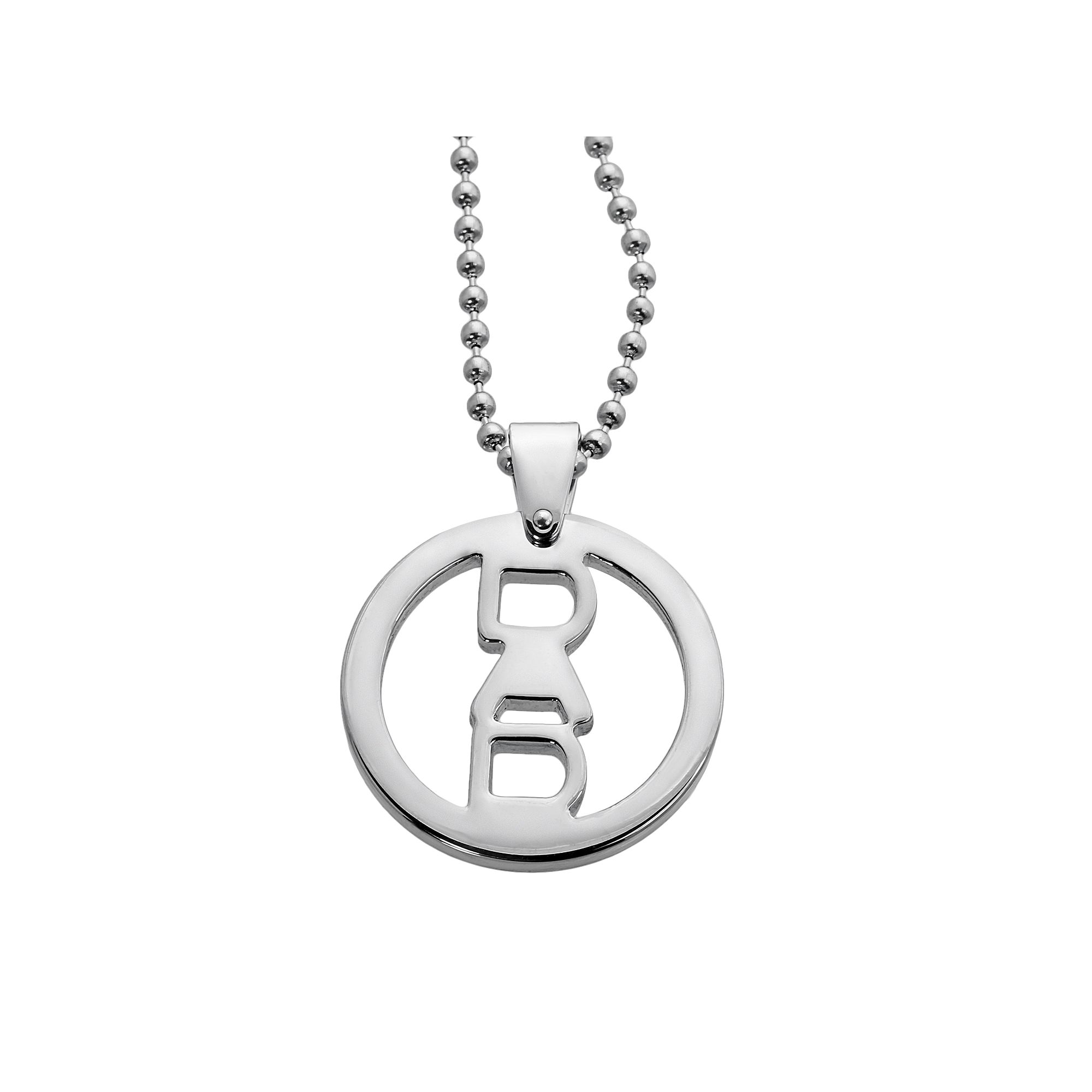 LYNX Stainless Steel DAD Pendant - Men, Mens, Size: 22, Silver