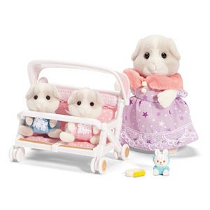 Calico Critters Patty & Paden's Double Stroller Set