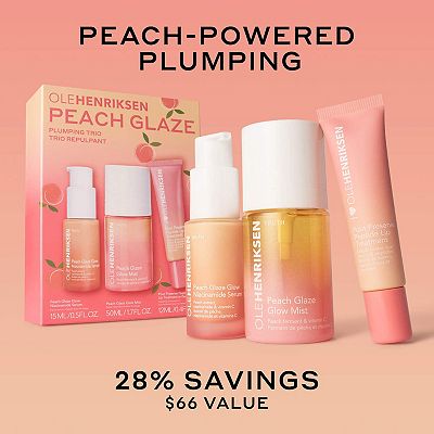 OLEHENRIKSEN Peach Glaze Plumping Trio with Niacinamide and Vitamin C