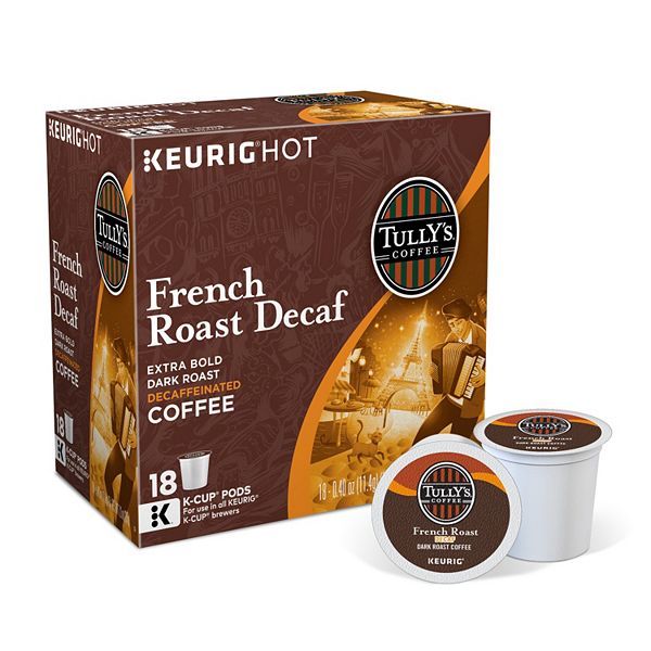 Keurig K Cup Pod Tully S Coffee French Roast Decaf Coffee 18 Pk