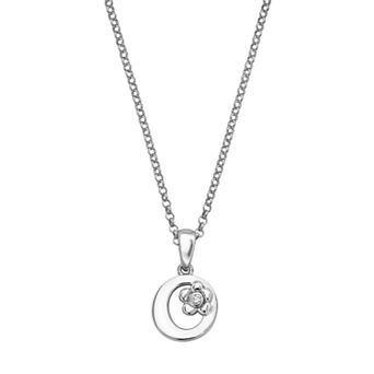 Little Diva Diamonds Sterling Silver Diamond Accent Initial Pendant - Kids
