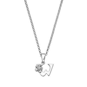 Little Diva Diamonds Sterling Silver Diamond Accent Initial Pendant - Kids