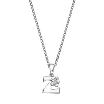 Little Diva Diamonds Sterling Silver Diamond Accent Initial Pendant - Kids