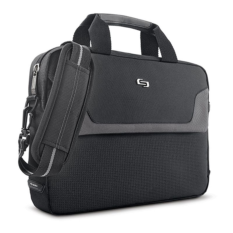 Solo Flatiron Slim 14.1-in. Laptop Briefcase, Black