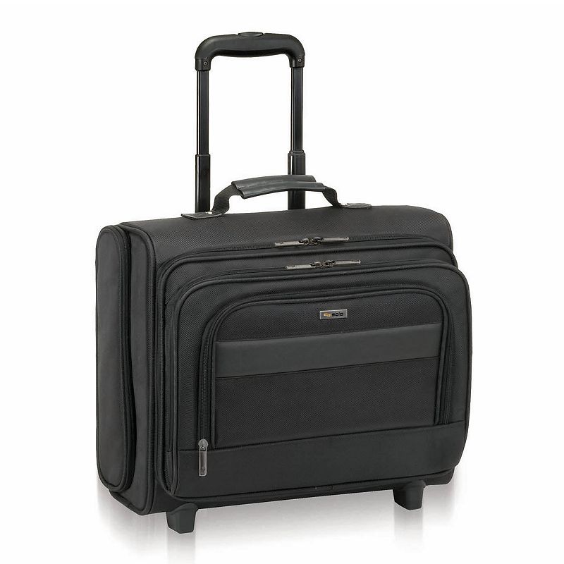 Solo Classic Rolling Nylon Laptop Overnight Bag, Black
