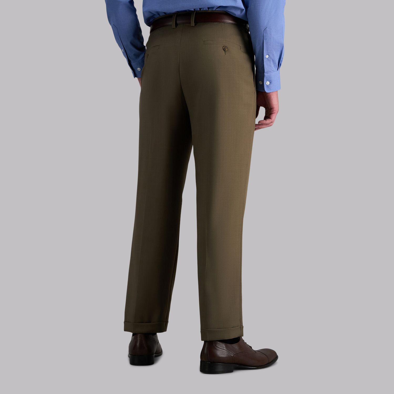 Size 32-34 Men's Haggar® eCLo™ Stria Classic-Fit Hidden Expandable Waist Pleated Dress Pants