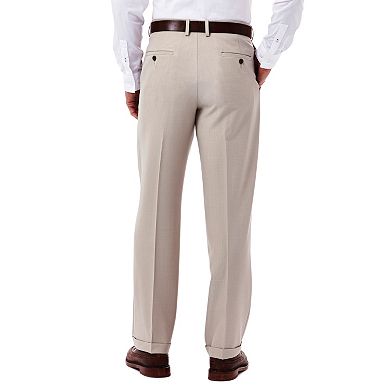 Men's Haggar® eCLo™ Stria Classic-Fit Hidden Expandable Waist Pleated Dress Pants